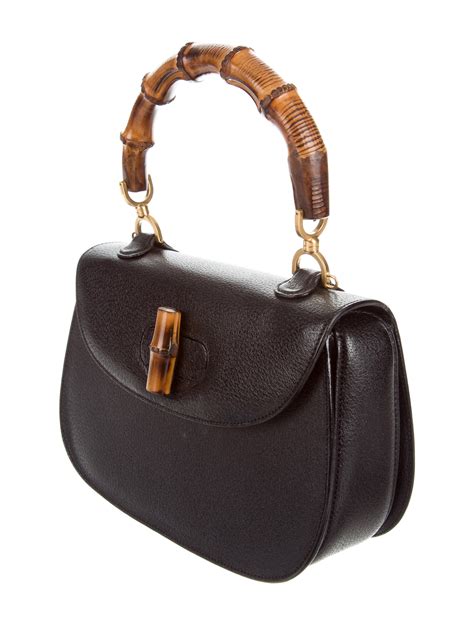 gucci bachpack balck vintage bamboo|gucci vintage bamboo handle handbag.